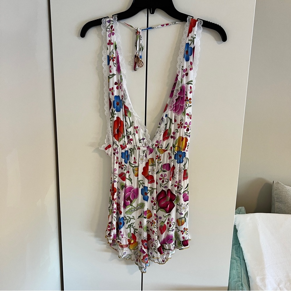Luli Fama Floral Sleeveless Romper